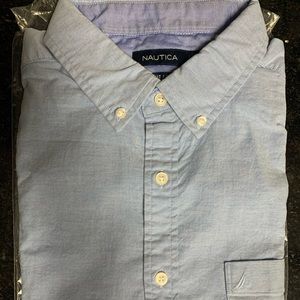 Nautical short sleeve classic fit XL button down shirt
